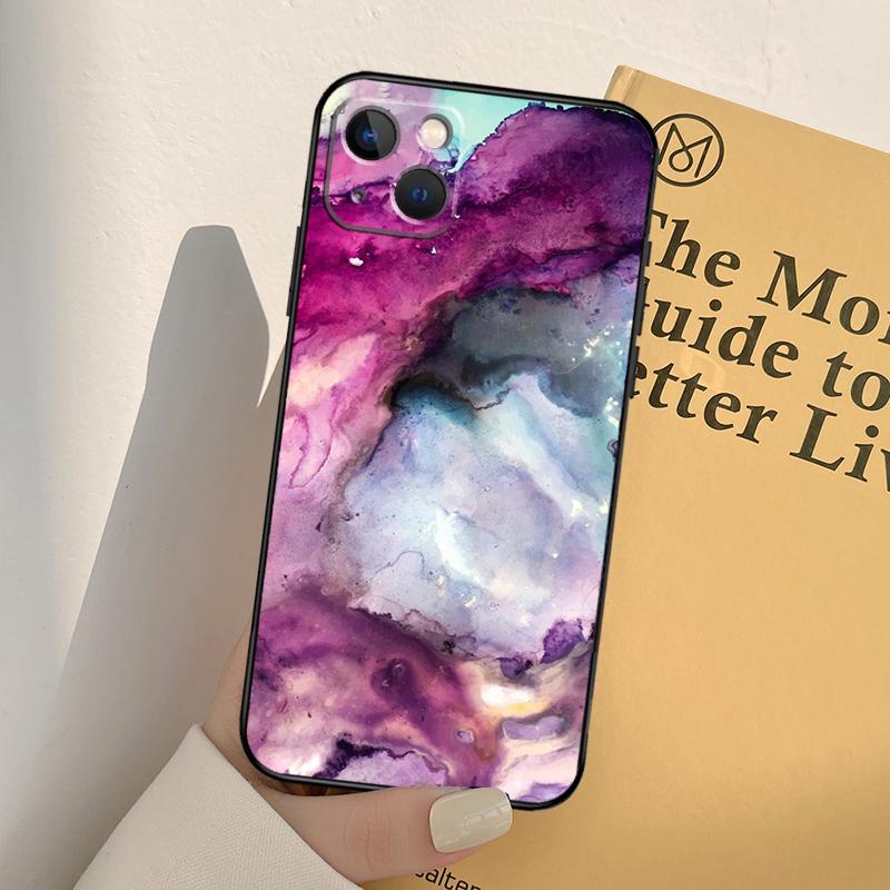 Strandige Pastel Abstracte Schilderij Case Voor iPhone 13 12 11 Pro Max Mini XR X XS MAX 6S 7 8 Plus SE 2020 2022 Telefoonhoes