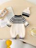 Baby Boy Autumn/Winter Knit Sweater Romper - Stylish and Cute Bodysuit