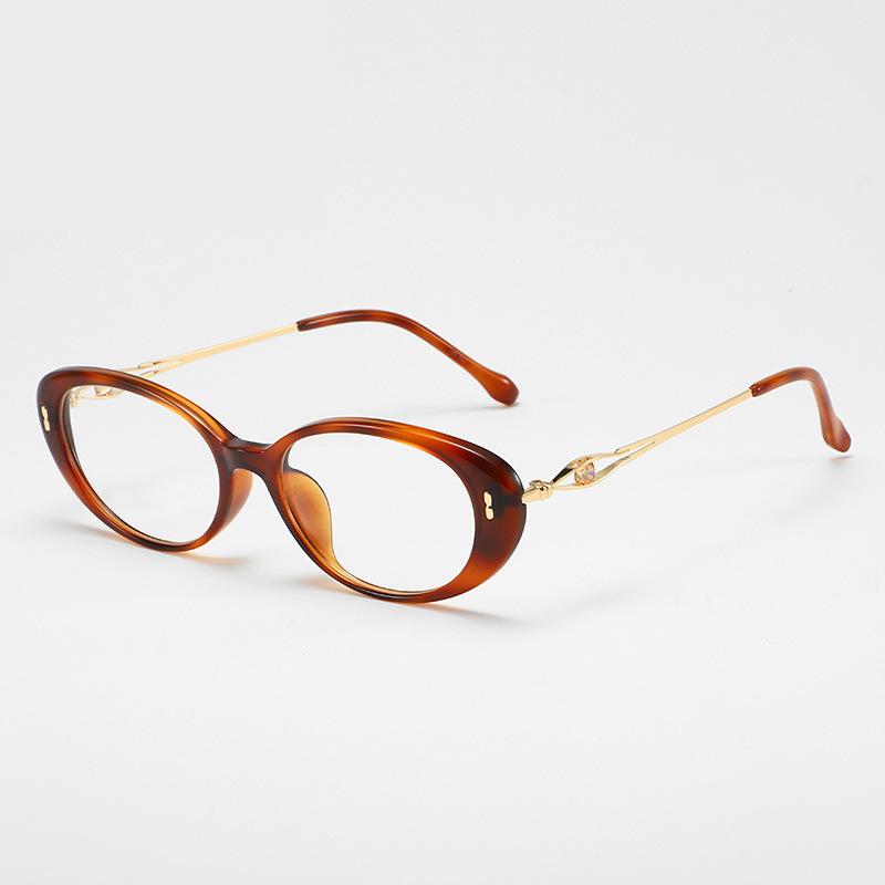 No Makeup Young Reading Glasses Anti-Blue Flat Glasses Fashion Diamond-Encrusted Retro Cat Eye Trendy Girl Nerd Advanced
