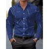 New European and American Style Men's Long Sleeved Spring Shirt Minimalist Line Business Casual Shirt High-End Menswear Clothing