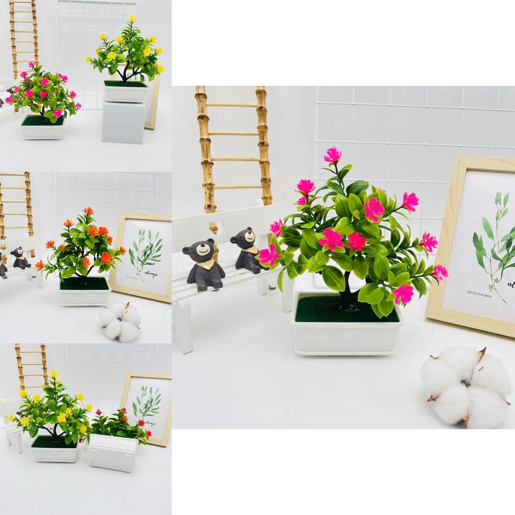 Artificial Camellia Sasanqua Tree Plant Decor For Living Room And Balcony Displays