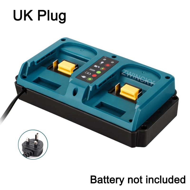 Replacement 18V DC18RD Dual Ports Battery Charger for Makita 18V Lithium Battery BL1830 BL1840 BL1850 BL1850B EU/US/UK/AU Plug