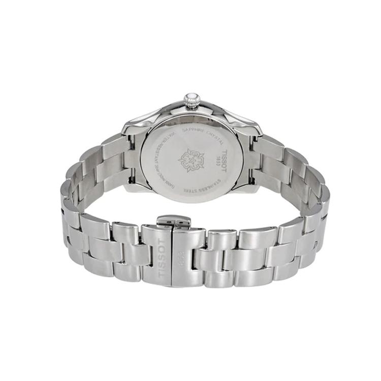 Tissot Quarzwerk 30m Wasserdichtigkeit Damenuhr Weißes Zifferblatt Edelstahlgehäuse T112.210.11.031.00