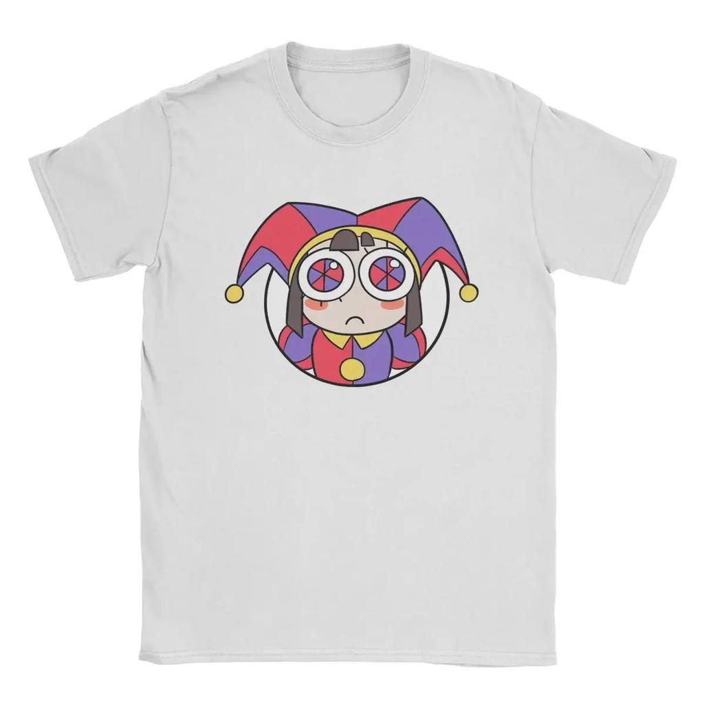 Pánská trička The Amazing Digital Circus Hlava Pomni 100% bavlna Oblečení Ležérní tričko s kulatým výstřihem Originální tričko#Barva