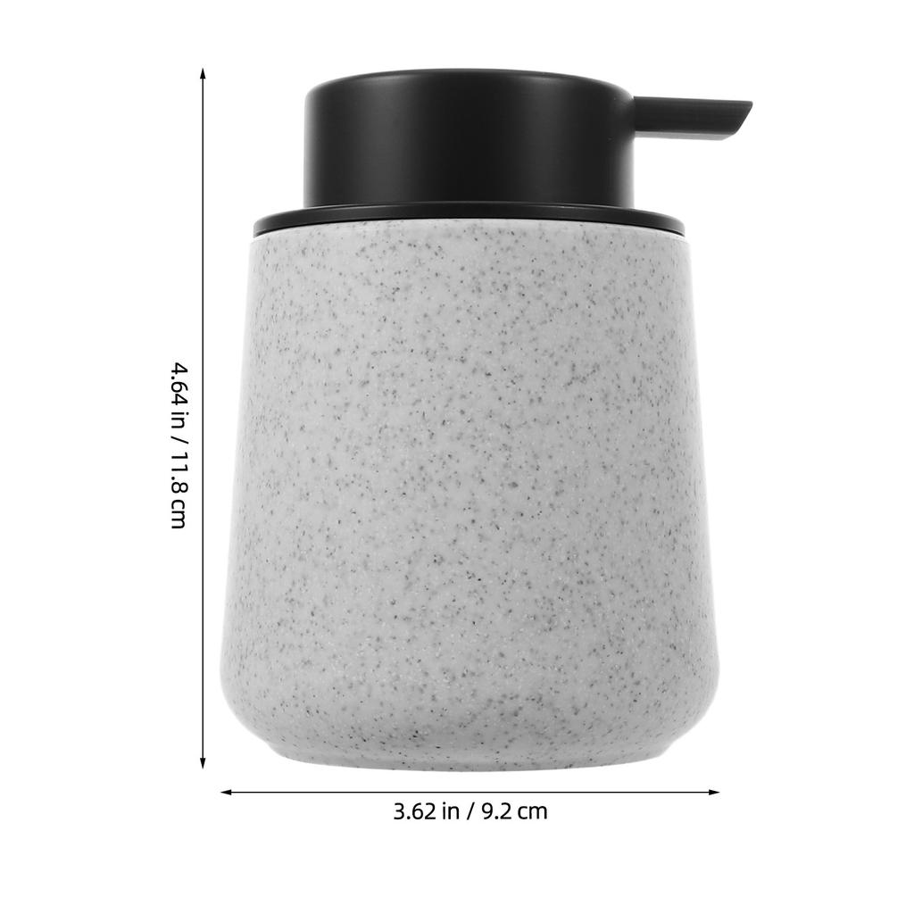 Dispenser Sapone Liquido Schiumogeno Legno di Noce Effetto Venature Vintage 250ml Bottiglia Ricaricabile con Pompa Schiumogena per Bagno Cucina Dispenser Pompa Sapone
