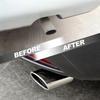 Universal Stainless Steel Exhaust Tip - Straight/Curved Muffler Pipe for Car Tail Throat Decoration