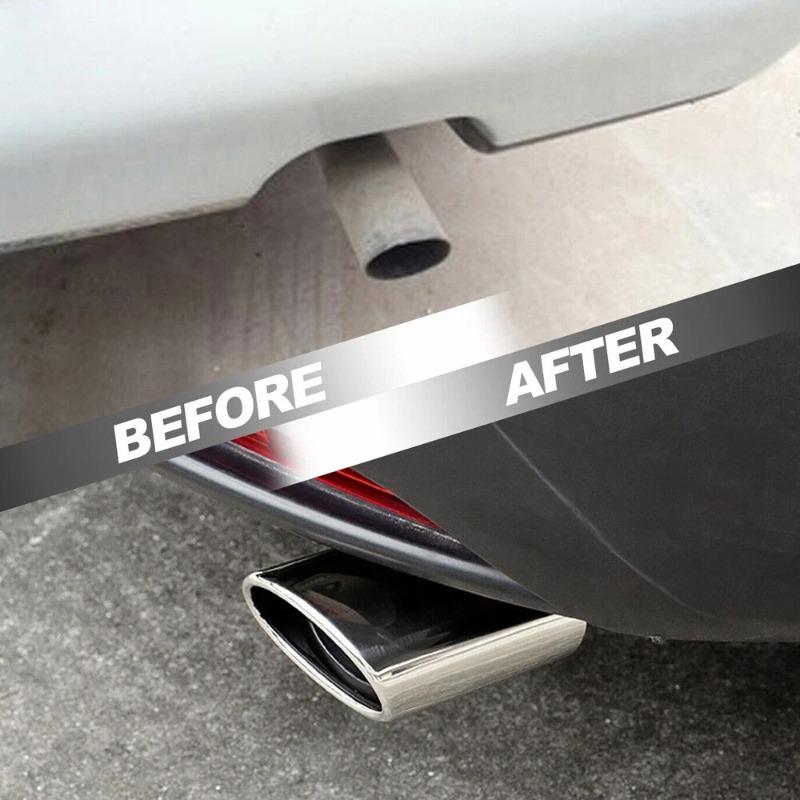 Universal Stainless Steel Exhaust Tip - Straight/Curved Muffler Pipe for Car Tail Throat Decoration