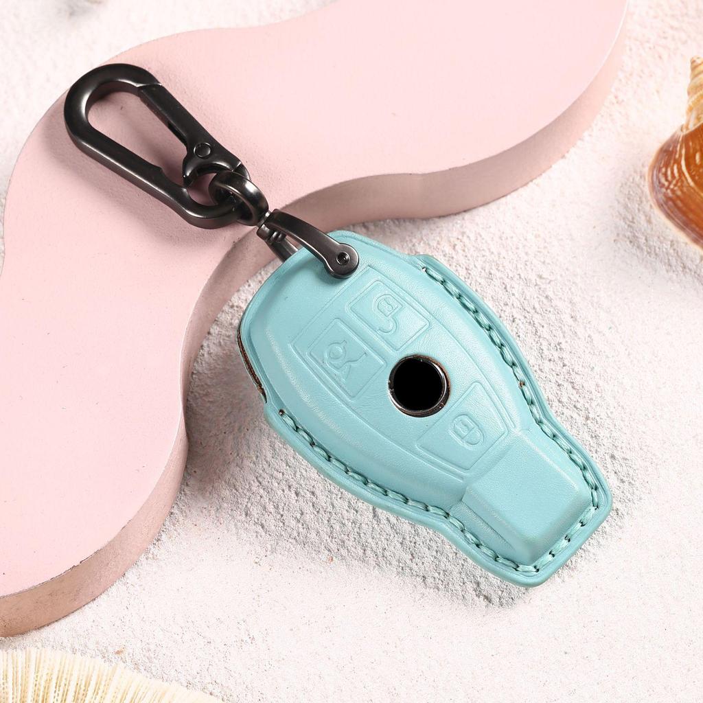 Women's Genuine Leather Bow Key Cover for Mercedes-Benz - Internet Celebrity Style