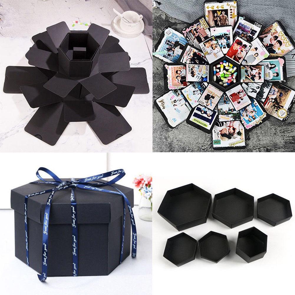 Novelty DIY Bomb Explosion Box Memory Scrapbook Photo Album Anniversary Gift Box Novelty DIY Bomb Explosion Box Memory Scrapbook Photo Album Anniversary Gift Box