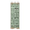VidaXL Porte-manteau mural avec 6 crochets 120 x 40 cm HAPPY LOVE
