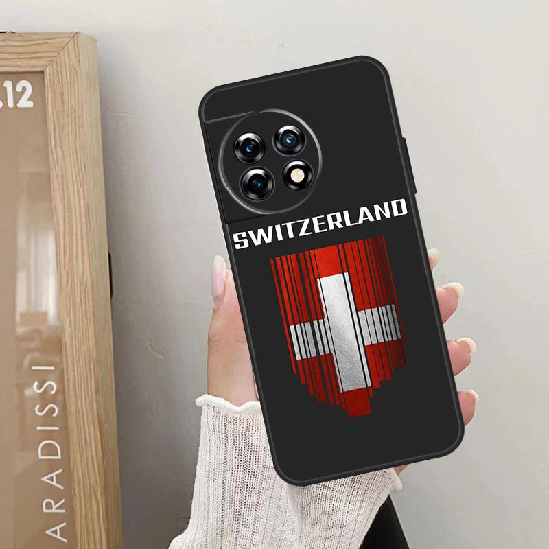 Switzerland Swiss Flag Case For OnePlus Nord 5 CE 4 3 2 Lite N20 N30 OnePlus 15 13 12 R 10T 13T 10R 8T 9 10 11 Cover