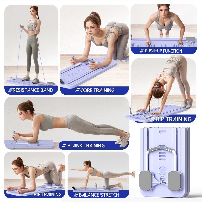 Multifunctional Fitness Board with Phone Holder for Pilates and Yoga