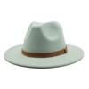 Men'S And Women'S Top Hat Flat Edge Straight Edge Suede With Accessories Woolen Jazz Hat
