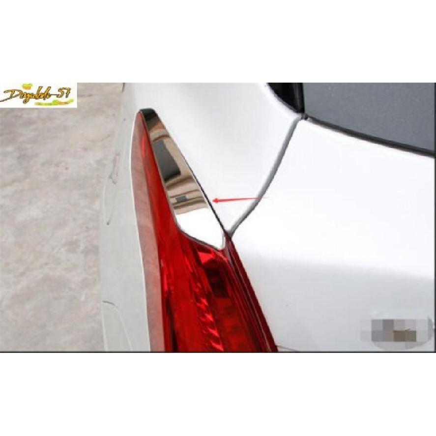 For Cadillac XT5 2016- 2PCS Chrome Steel Exterior Tail Light Lamp Strip Trim