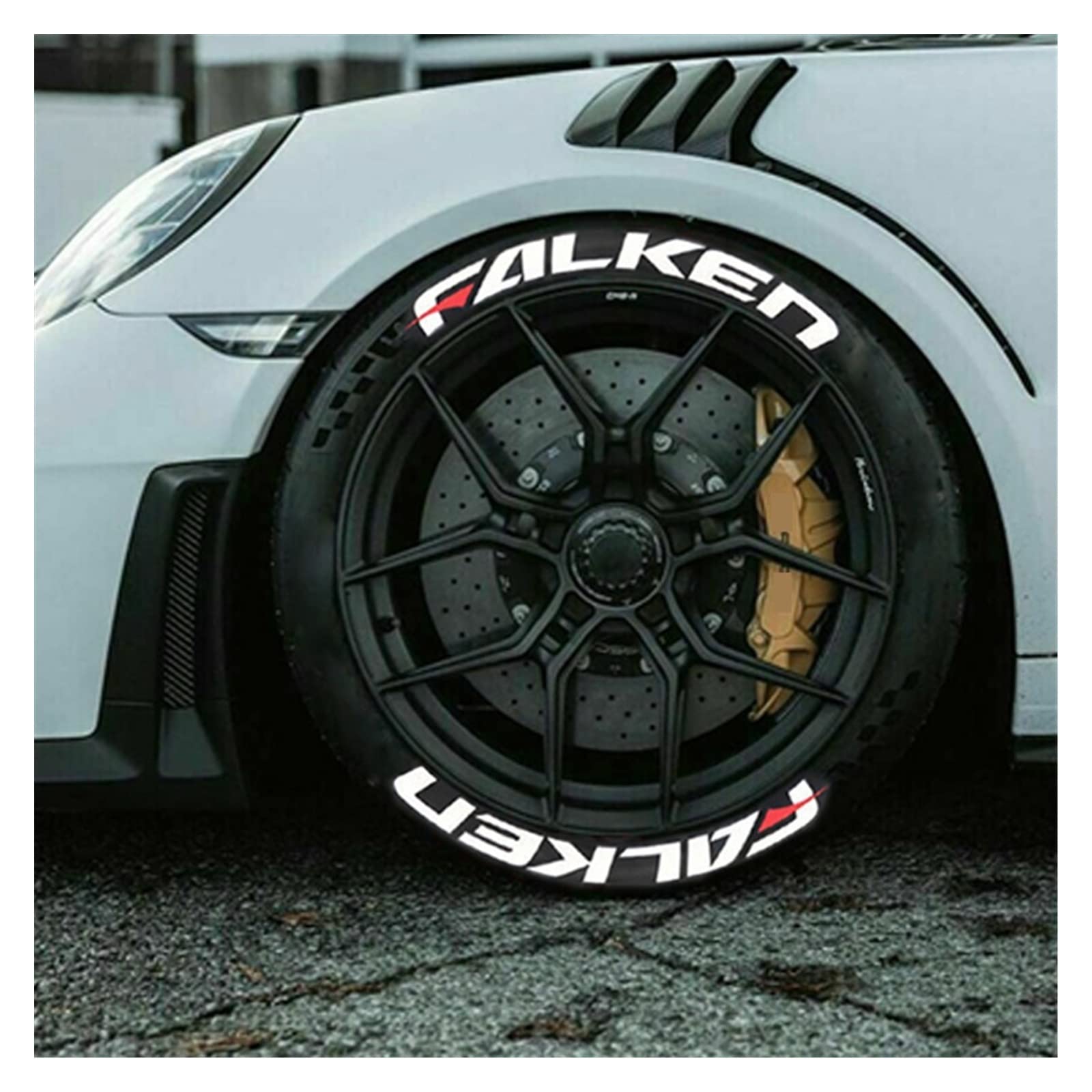 

SSFRI 8Pcs/Set Tire Letter Sticker Height 1.38 Inch 3D Car 1.38 inch белый