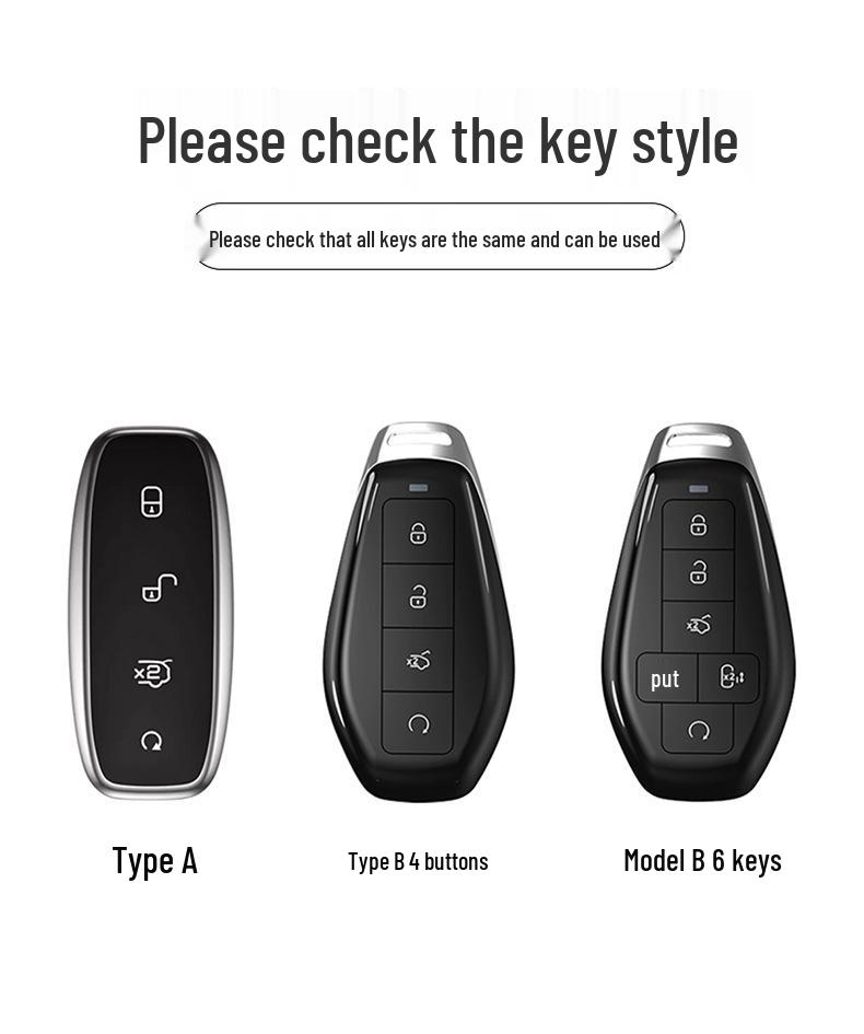 Denza D9 Key Case N7max: Metal N8/N8L Anti-drop Shell - Light Luxury, Simple Style.