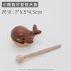African Blackwood Whale Tail Puzzle Mokugyo, Creative Desktop Wooden Fish Sculpture for Zen Office Decor