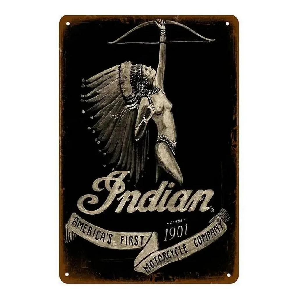 Plaque Metal Tin Signs Old Motorcycles Wall Decoration Vintage Art Posters Iron Painting for Man Cave Home Cafe Garden Club B