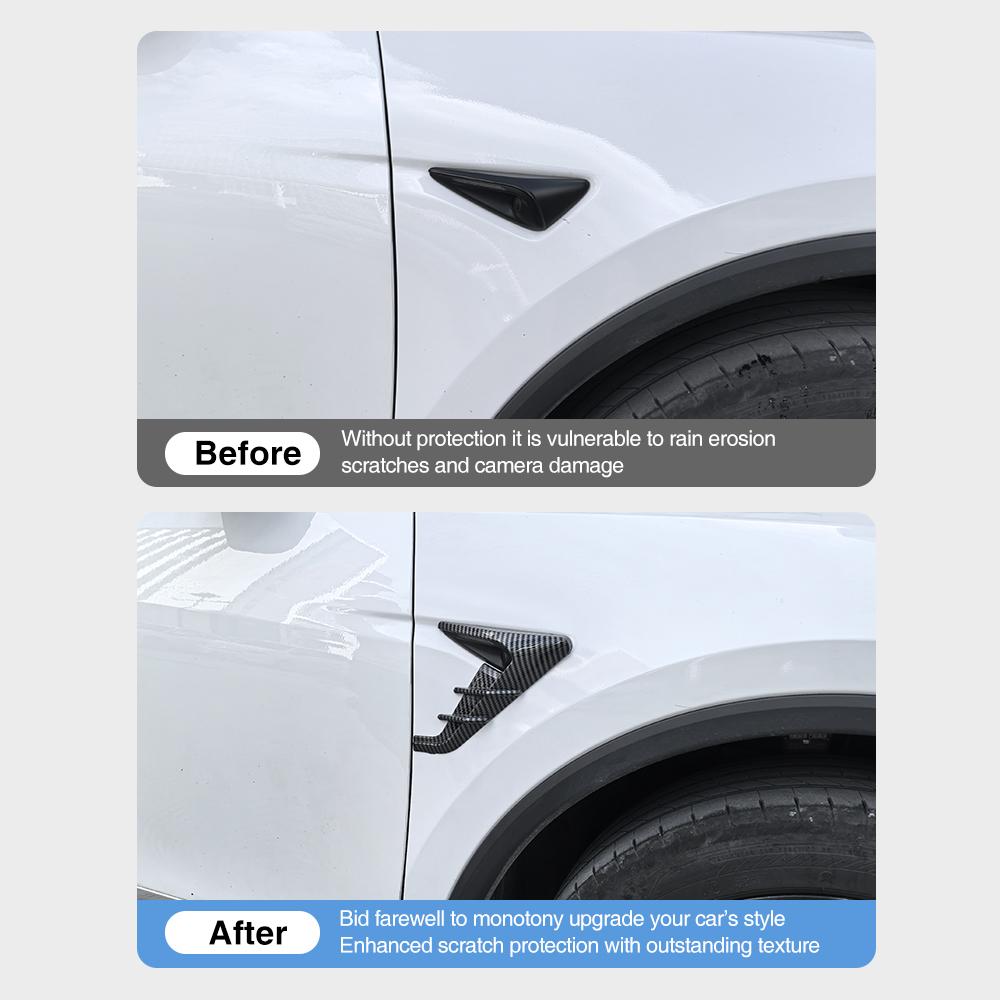 Model Y Juniper 2025 2026 Car ABS Side Camera Protection Cover Kit Decoration for Tesla Model 3 Highland Accessories 2PCS/Set
