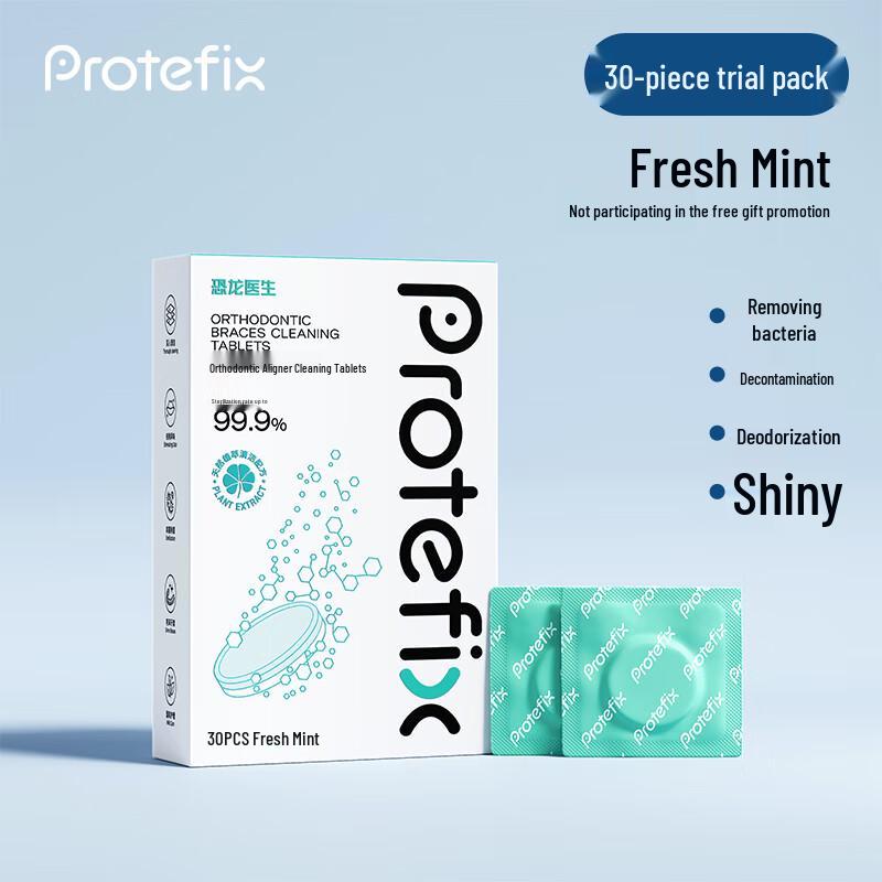 PROTEFIX Effervescent Orthodontic Retainer and Denture Cleaning Tablets