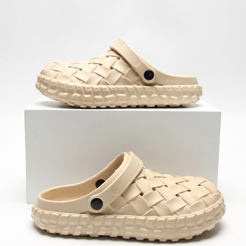 

Модные Crestar Новые летние сандалии Для Женщин Мужчин 2025 Модные Ева Толстая подошва Пляжные сандалии Комнатные Мягкий Комфорт Дышащие Домашние тапочки 38-39 хаки