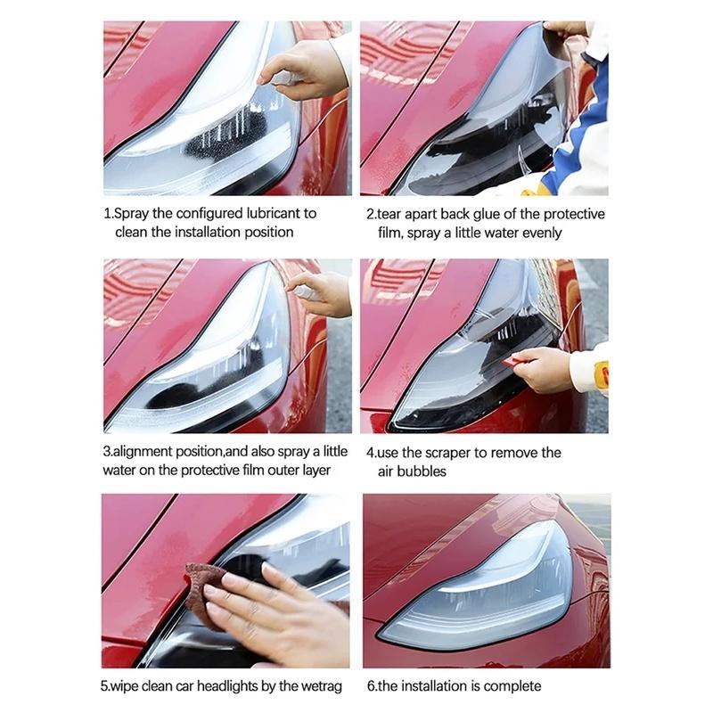 For TOYOTA COROLLA CROSS -2026 Car Headlight Protective Film TPU Pre Cut Anti-Scratch Headlight Vinyl Film Accessories