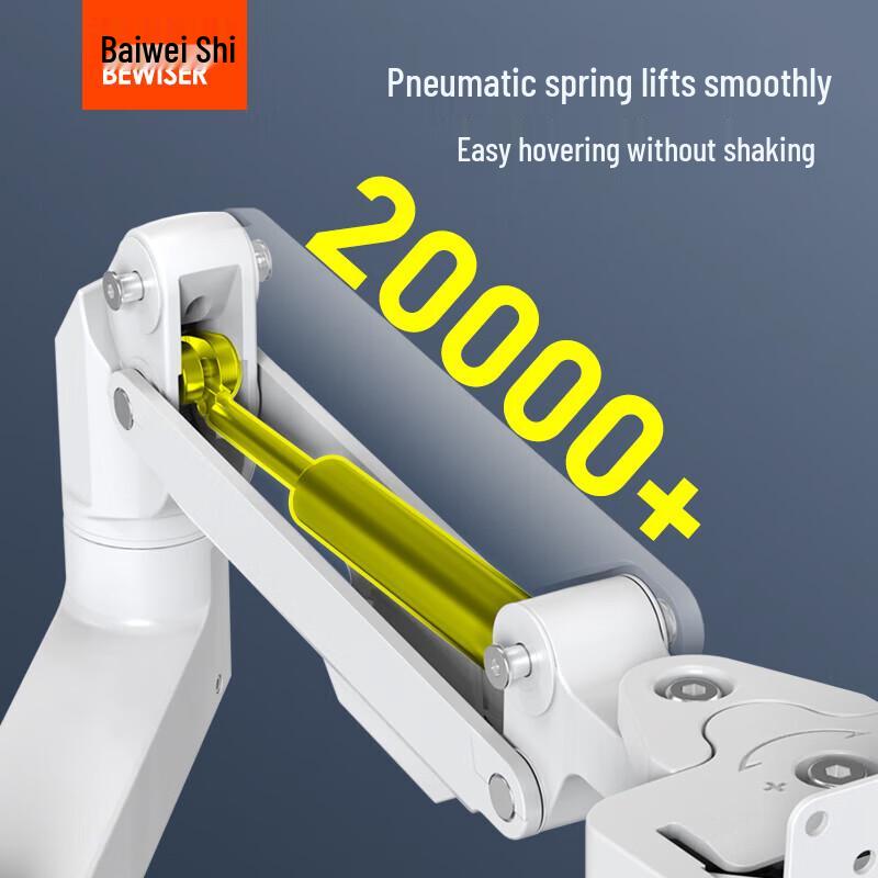 BEWISER Wall-Mounted Dual Monitor Arm for 49-57 Inch Displays