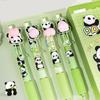 4 Pcs 0.5mm Gel Ink Pen Cartoon Panda Neutral Pen Retractable Black Ink Pen Lovely Capybara Pressing Pen for Journaling