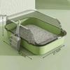 Caja de Arena para Gatos Kitty Sandbox Baño para Gatos Semicerrado Palangana de Limpieza Suministros Aseo para Mascotas Bandeja para Gatitos Bacinilla Accesorios Suministros