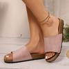 Fashion Women Shoes 2025 Summer Cork Clogs Slippers for Women Plus Size Open Toe Flat Heels Sandals Woman Comfort Non Slip Clogs Sandles