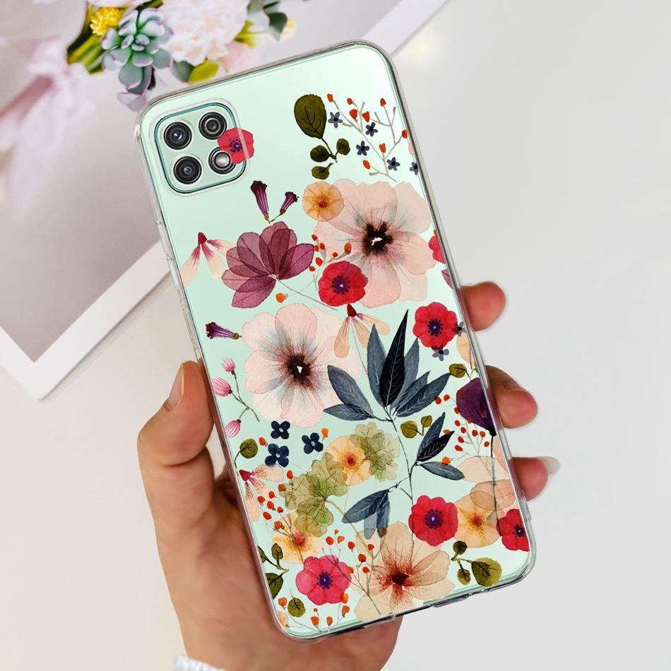 Stylish Phone Case For Samsung Galaxy A22 5G A22S A22 4G Transparent TPU Soft Silicone Back Cover For Samsung A22 A225F A226B