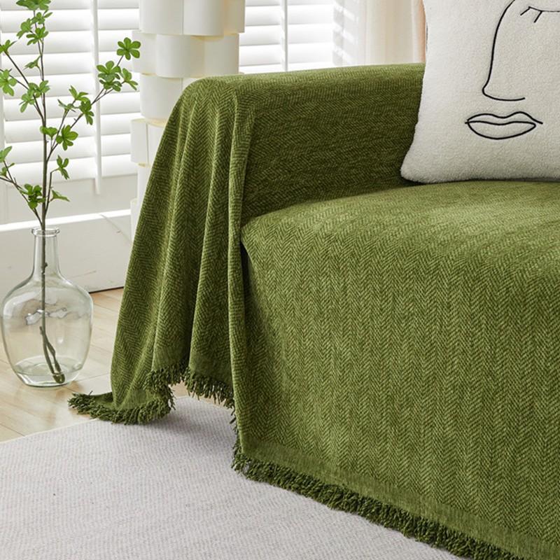 Modern Minimalist Thick Chenille Sofa Cover Throw All Season Luxury Elegant Sofa Protector Blanket