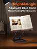 Tounee Book Extendable Book Holder Height Drawer Ergonomic Book Stand with Extendable Page Fits All Books Stand, Stand, Adjustable, Design, Clips,