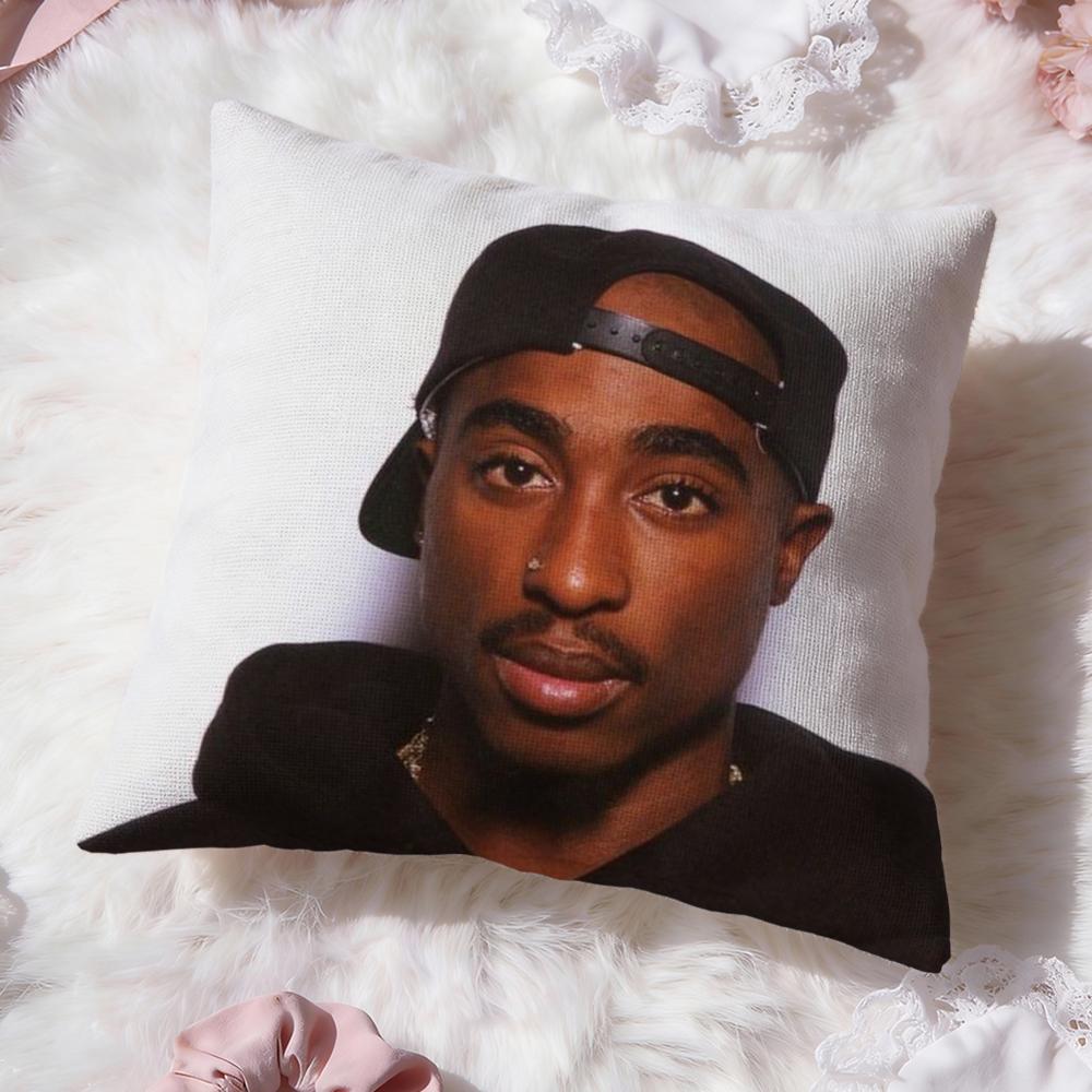 2P-PAC Tupac S-Shakur Cushion Cover Premium Comfort Reversible Pillow Cove -Two in One Design for Any Room & Car Interior