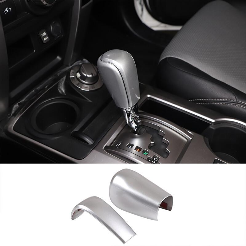 Silver Interior Gear Shift Knob Cover Trim For Toyota Land Cruiser Prado 2010-17