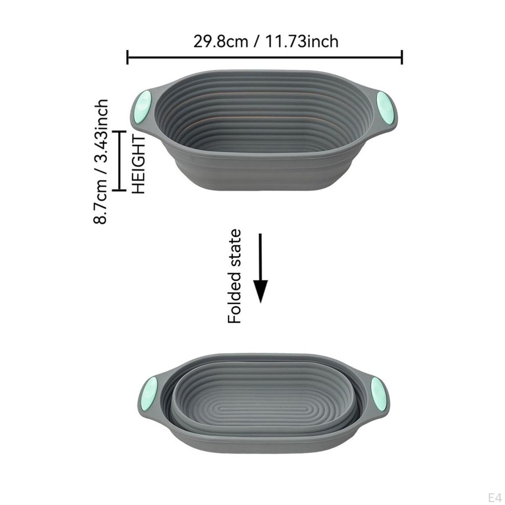Silicone Bread Proofing Basket Easy To Clean Sourdough Baking Supplies Round