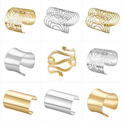Trendy European & American Exaggerated Metal Hollow Armlet: Niche High-End Women's Jewelry