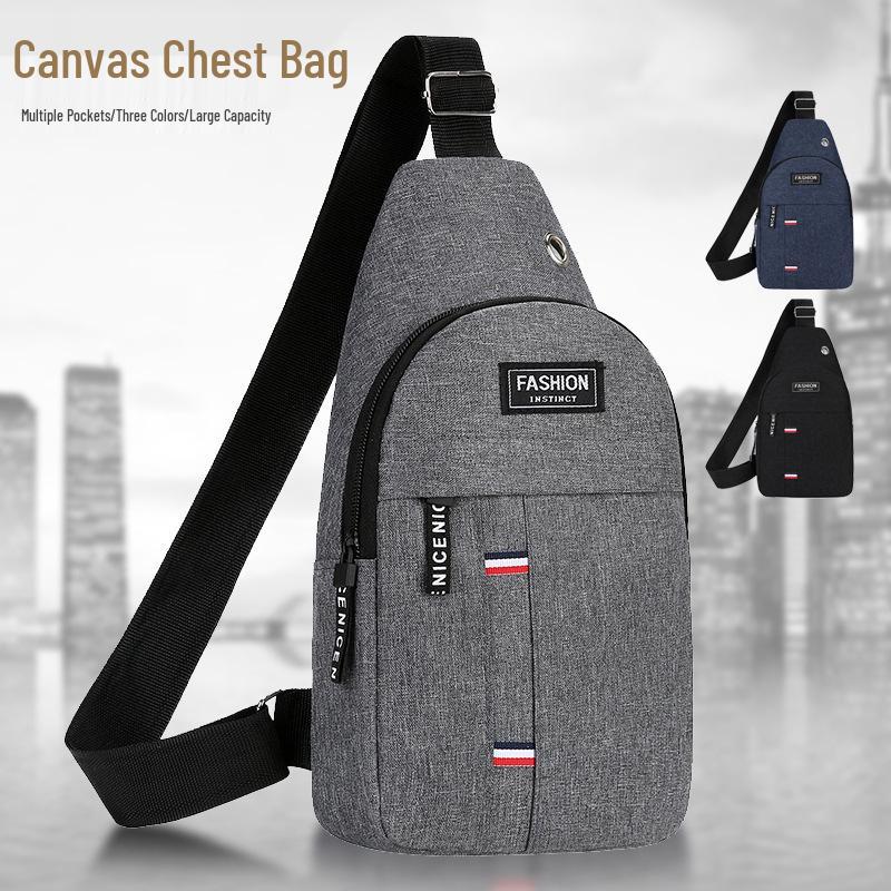 Herren Trendy Nylon Crossbody Brusttasche: Lässige Umhängetasche mit einer Schulter