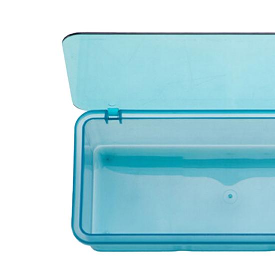 Transparent Chopsticks Drawer Organizer with Lid Plastic Countertop Storage Utensil Drawer Tray for Restaurant