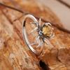 Spider Natural Purple Citrine Topaz Garnet Peridot Ring Women'S S925 Sterling Silver Colored Treasure Open Ring