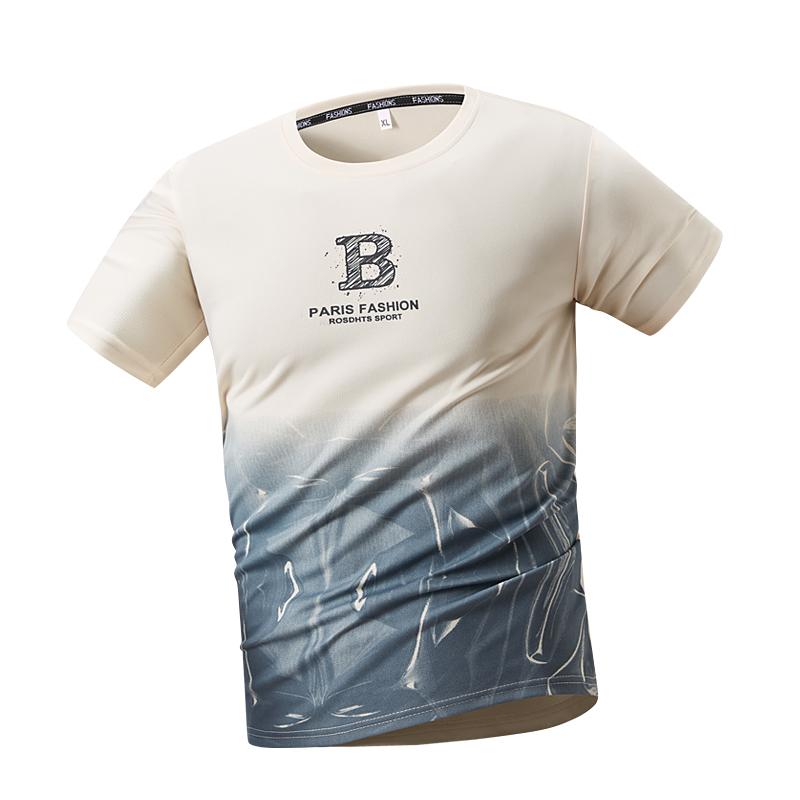 Dmao Short sleeved T-shirt men s summer casual loose half sleeved T-shirt men s breathable T-shirt 2XL