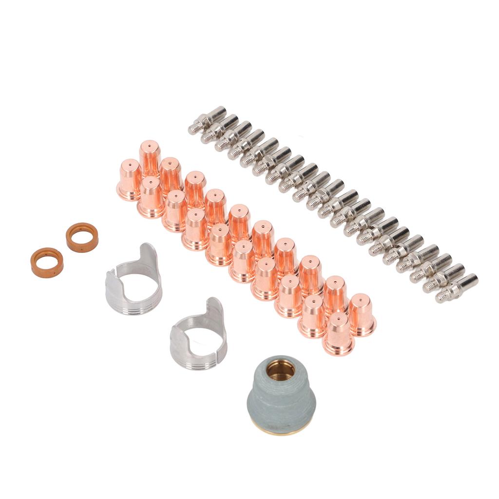 45 Pcs Set Plasma Cutting Torch Electrode Tip Kit Electrodes Tips Shield Cap Standoff Guides Swirl Rings for IPT60
