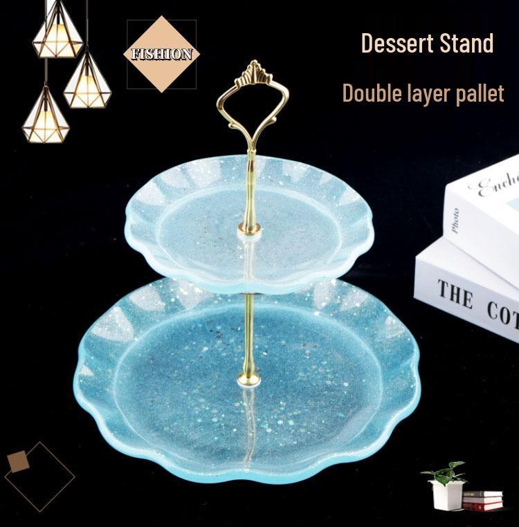 

Two-Layer Crystal Epoxy Mold Set: Fruit Plate, Tea Stand, Lace Tray, and Coaster.