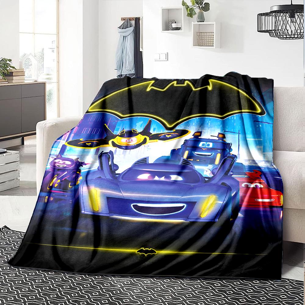 Batwheels Theme Printed Blanket - Perfect for Couch, Bed, Travel & Outdoor Use | Machine Washable, Cozy & Durable.