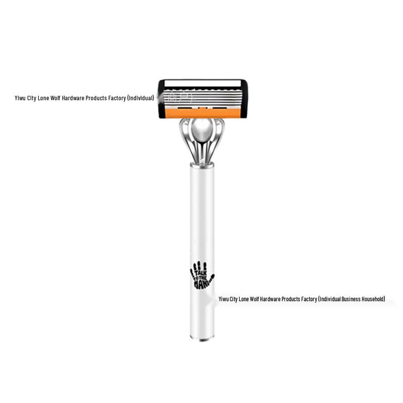 Manual Six-Layer Blade Razor for Men - Vintage Beard Shaver Holder