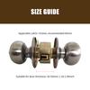Door Knob Lockset Keyless Round Ball Style Handle Privacy Bedroom Bathroom Handle Lockset Stainless Steel Polished Door Knob Set Interior Lockable