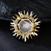 Exquisite Heavy Industry Advanced Sense Helios Brooch Temperament Elegant Men's Blazer Coat Accessories Corsage Badge