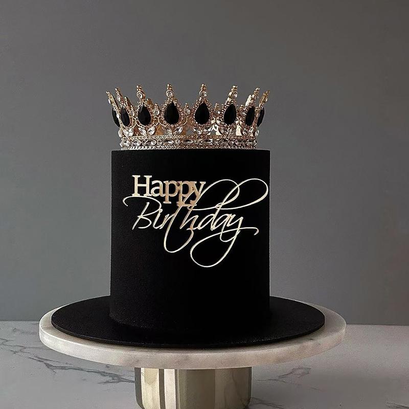 1 Stück Goldene Englische Buchstaben Acryl Kuchen Dekoration Geburtstagsfeier Dessert Zubehör