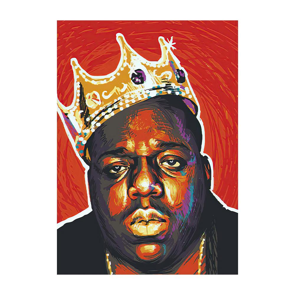 Notorious Big Poster Art Decor Print on Canvas Wall Art Portrait Picture for Living Room Home Decoration Painting No Frame 20x30cm