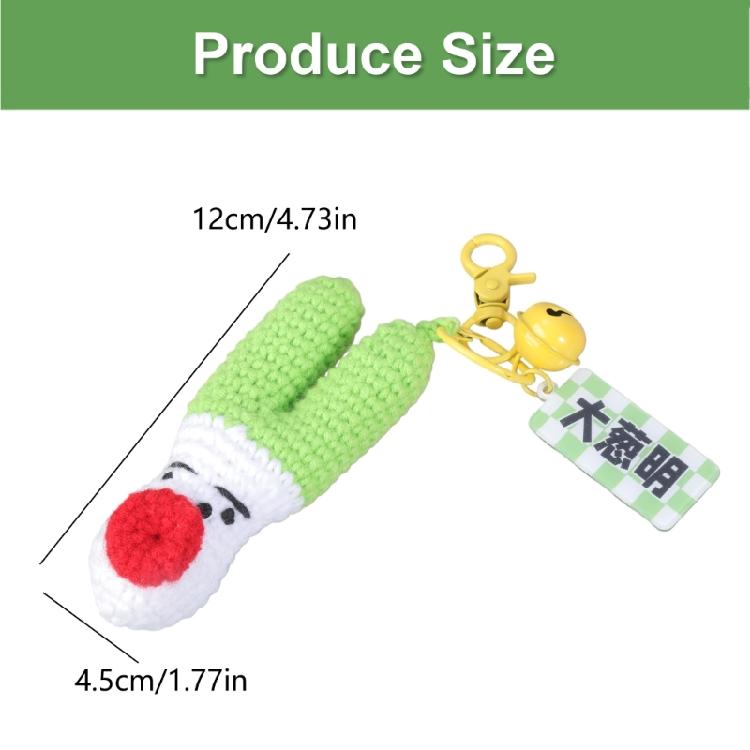 Realistic Yarn Garlic/Cabbage/Scallion/Chili Keychain Vegetable Pendant Keyring Creative Accessory for Keys Or Bags
